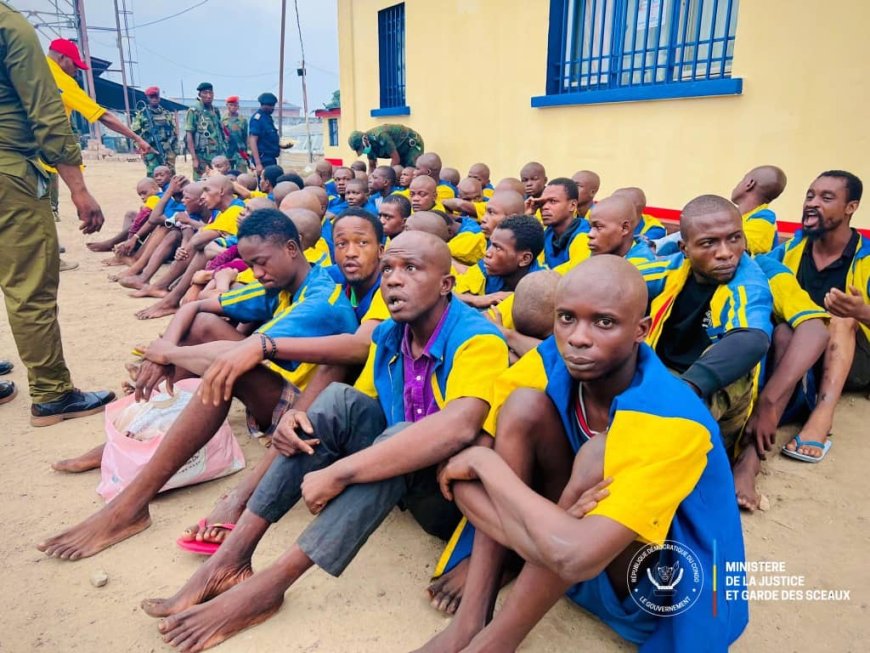 Kinshasa :  57 bandits urbains “Kuluna”  transférés vers la prison de haute sécurité d'angenga