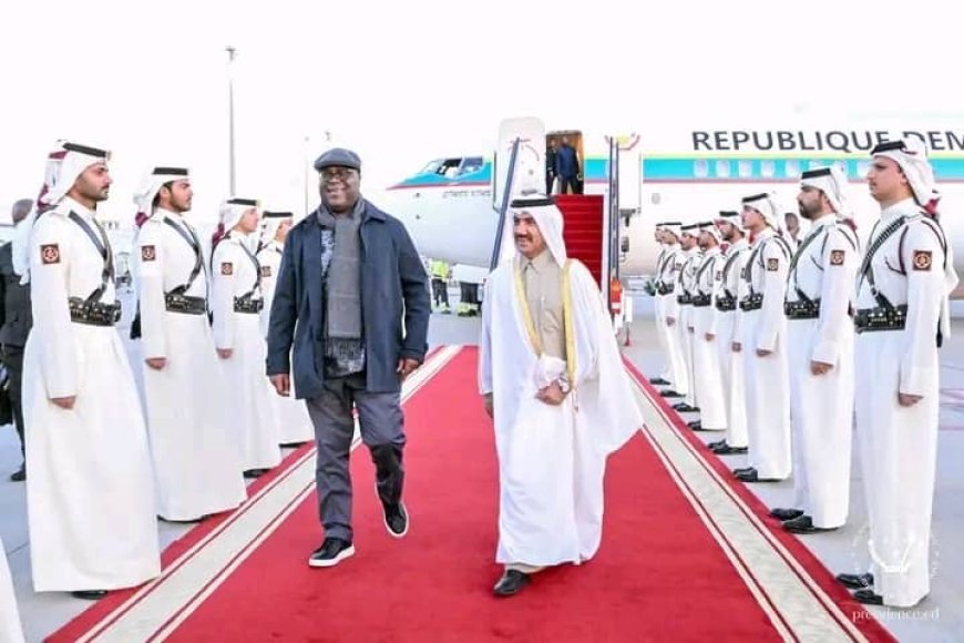 RDC-Qatar: Félix Tshisekedi est arrivé à Doha, capitale de la péninsule arabique Qatar