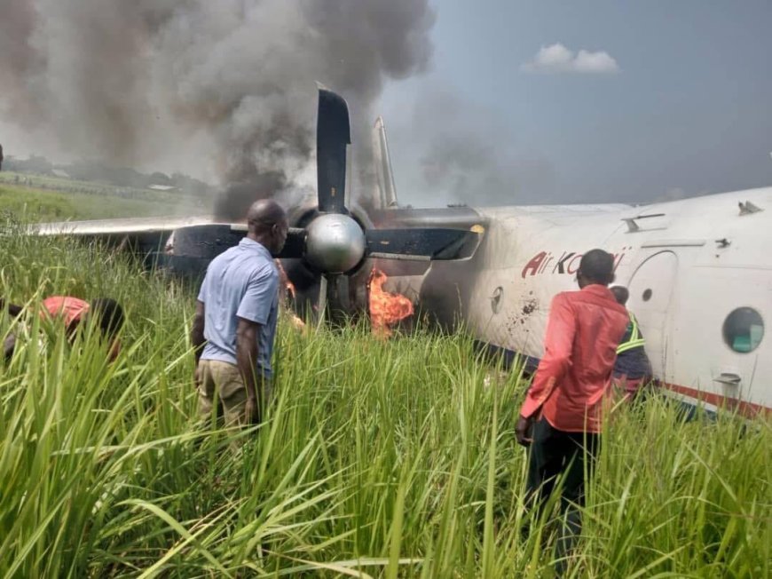 Crache d’Avion à Kongolo : Un Aéronef d’Air Kasaï a raté son atterrissage