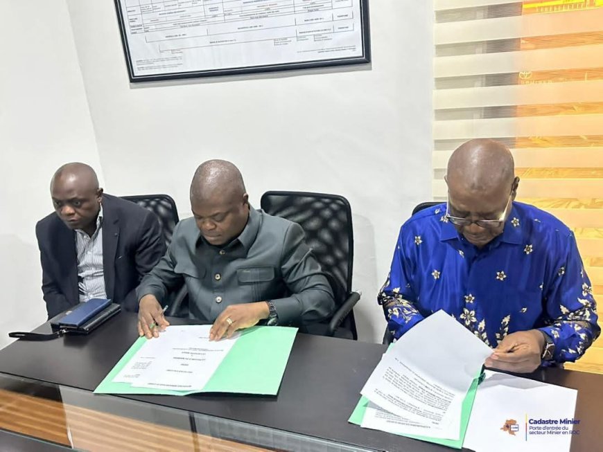 RDC-CAMI: une signature du protocole d’accord sur l’encadrement de l’impôt sur la superficie des concessions minières