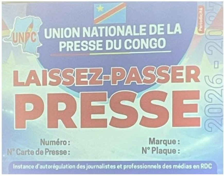 RDC : l'UNPC lance une nouvelle carte de presse hautement sécurisé pour encadrer les journalistes