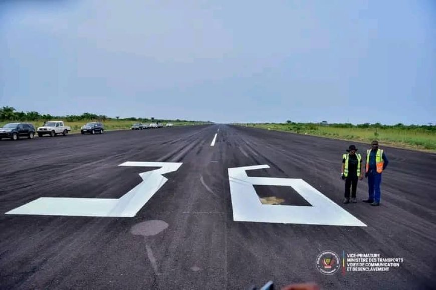 Inauguration de balisage lumineux de l’aéroport national de Mbandaka, désormais opérationnel 24h/24