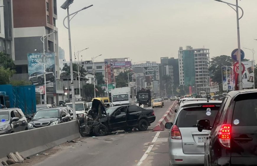 Kinshasa : un blessé grave après un accident sur le boulevard du 30 juin