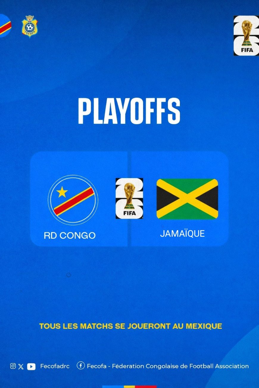 Mondial : la RDC défiera la Jamaïque en finale des barrages intercontinentaux pour une qualification historique