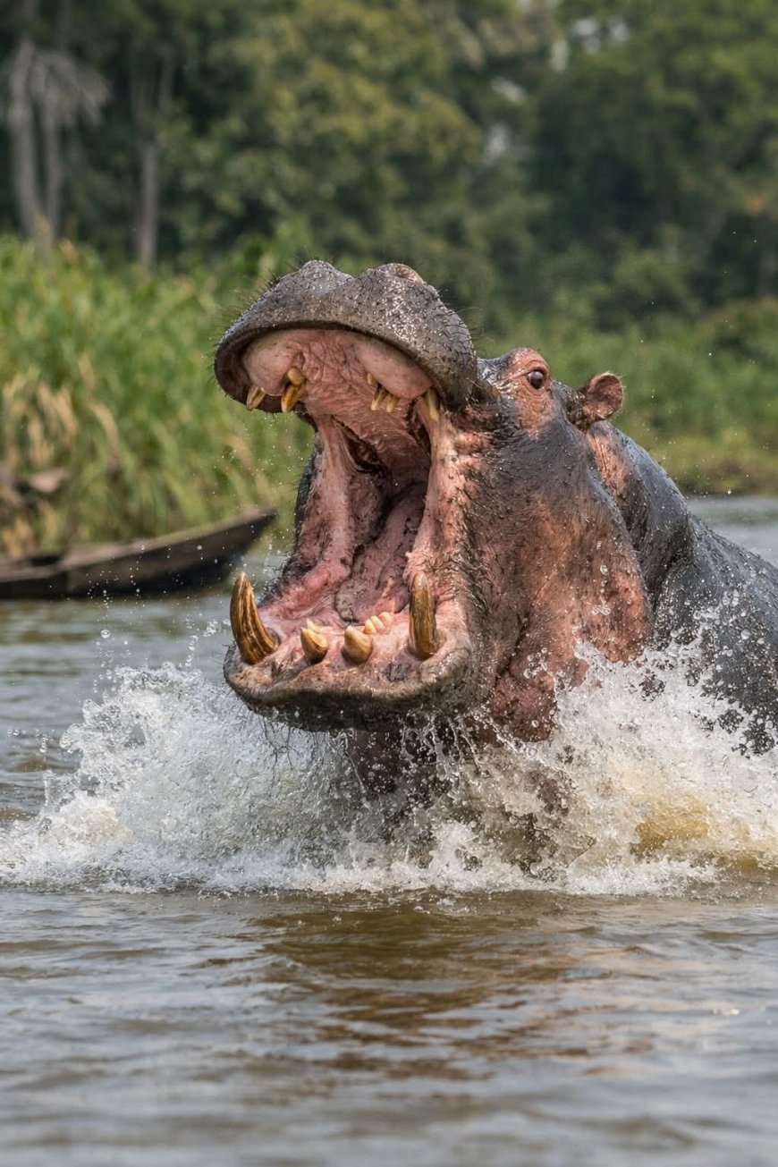 Bongandanga : une pirogue chavire après l’attaque d’un hippopotame, une femme et son fils périssent