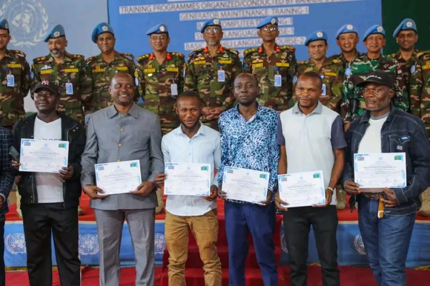 Bunia :  la Monusco certifie 40 jeunes après une formation gratuite en informatique et maintenance électrique