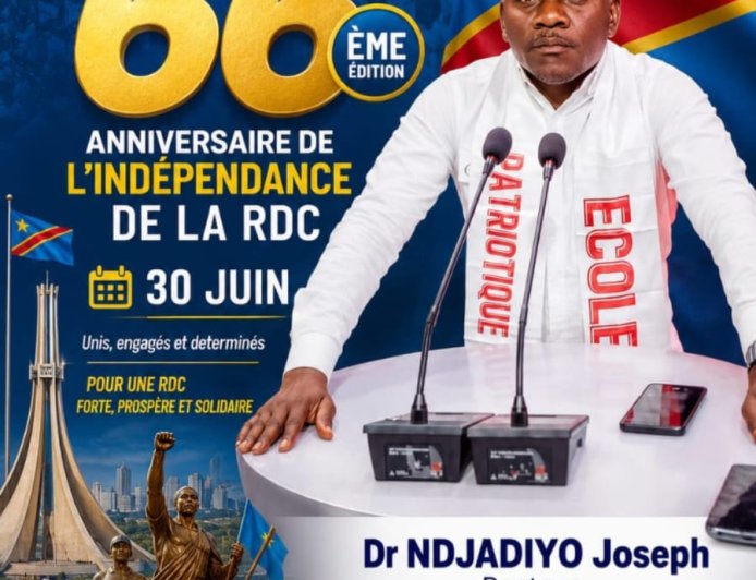 66 ans de l'independance : Dr Joseph Ndjadiyo, souhaite une bonne fête à tous les compatriotes congolais